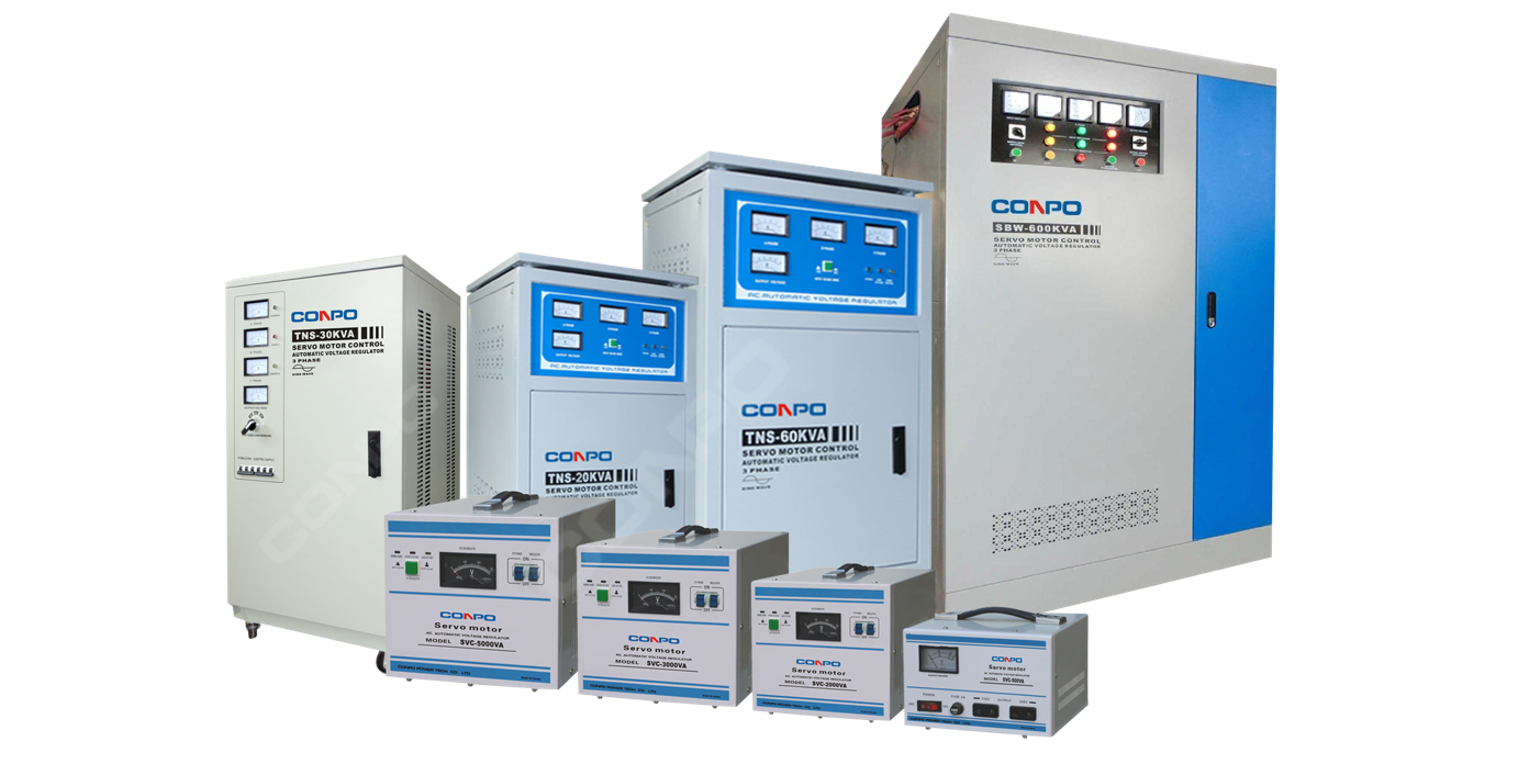 Industrial servo voltage stabilizers and automatic voltage regulators for power control systems